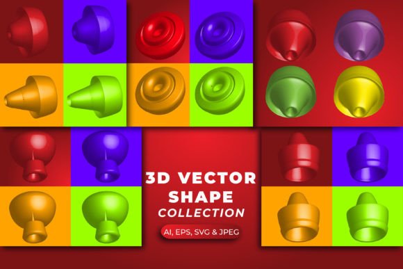 3d Vector Shape Collection for Modern Graphics and Backgrounds