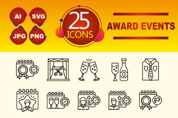 Award Events Graphics for Modern Editorial Design
