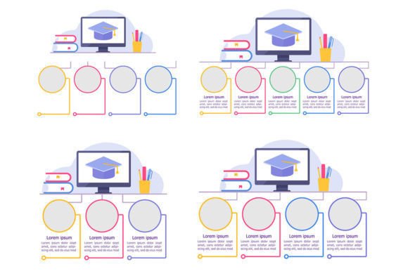 Distance Learning Infographic Templates