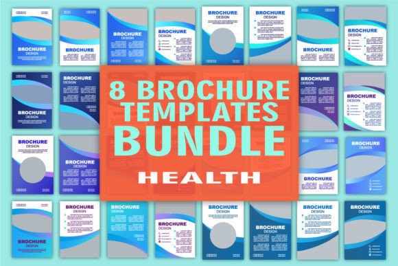 Health Blank Brochure Template Bundle Graphics
