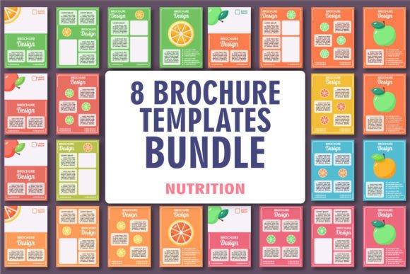 Healthy Dieting Brochure Design Bundle Graphics