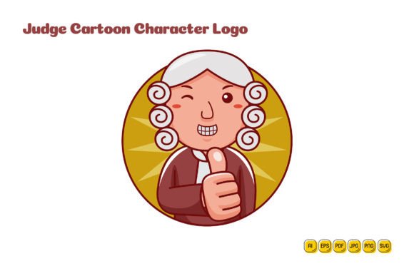 Judge Cartoon Character Logo 01: A Graphic Asset for Local Branding