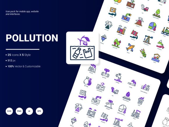 Pollution Icon Pack Graphics for Modern Branding