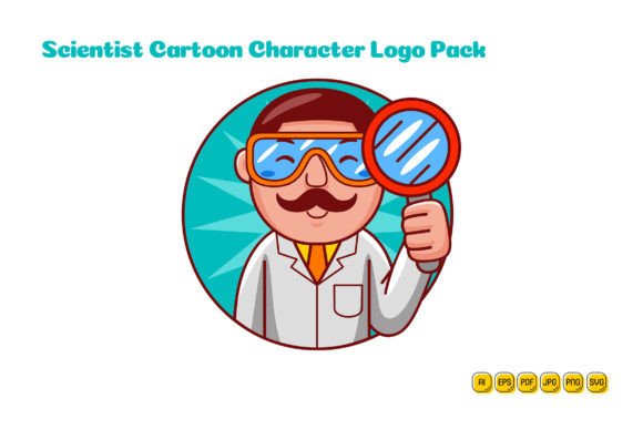 Scientist Cartoon Logo Graphics for Modern Branding